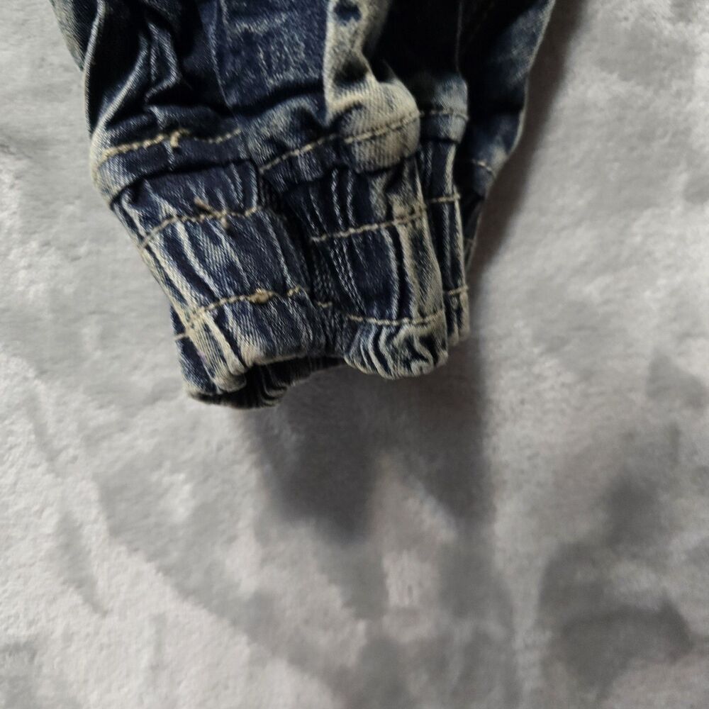 Blue Cult Denim Jeans Men 44x34 Punk Hip Hop Grunge Zipper Knee Drawstring Waist - Picture 4 of 12